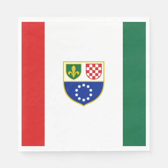 Bosnien Hercegovinas federationens flagga Pappersservett (Framsidan)