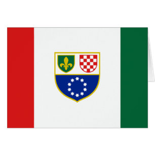 Bosnien Hercegovinas federationflagga Hälsningskort