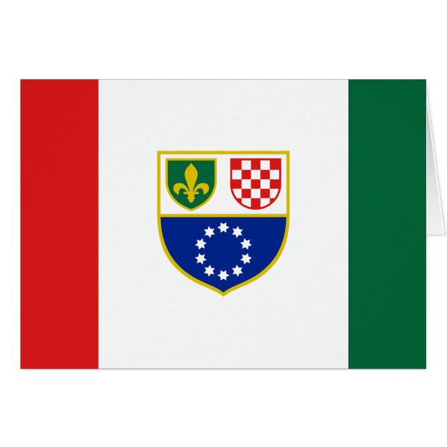 Bosnien Hercegovinas federationflagga Hälsningskort (Framsidan Horizontal)