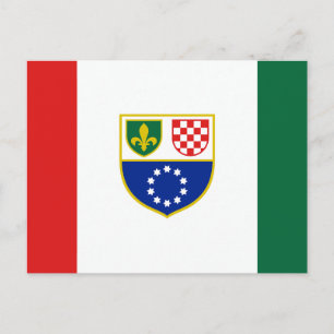 Bosnien Hercegovinas federationflagga Vykort