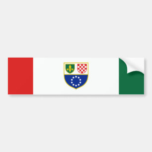 Bosnien Hercegovinas federationsflagga Bildekal