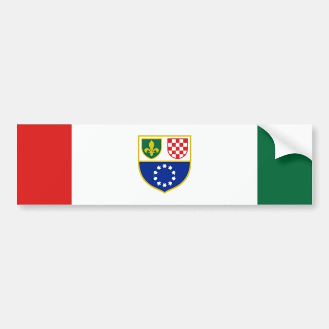 Bosnien Hercegovinas federationsflagga Bildekal (Framsidan)