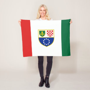 Bosnien Hercegovinas federationsflagga Fleecefilt
