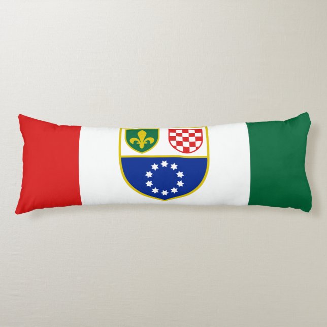 Bosnien Hercegovinas federationsflagga Kroppskudde (Framsidan)