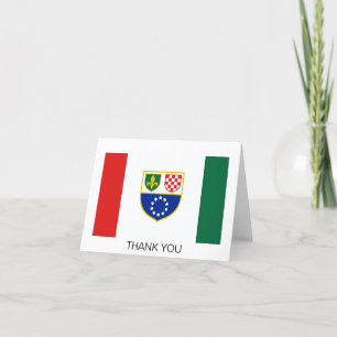 Bosnien Hercegovinas federationsflagga Tack Kort
