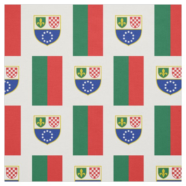 Bosnien Hercegovinas federationsflagga Tyg (Provkarta)