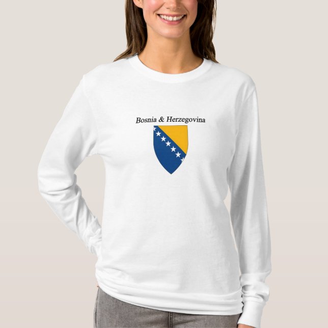 Bosnien- & Herz skjorta Tee Shirt (Framsida)