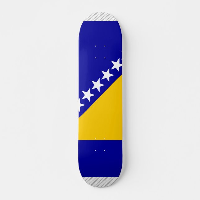 Bosnien - herzegovina flagga skateboard bräda 20 cm (Framsida)