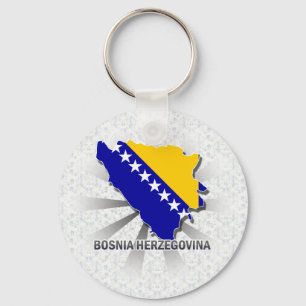Bosnien - herzegovina flaggakarta 2,0 nyckelring
