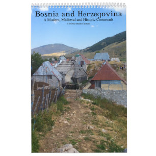 Bosnien - herzegovina moderna medeltida tvärgator kalender