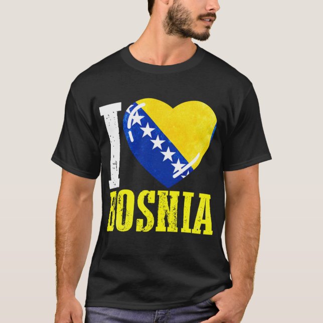 Bosnien Jag älskar Bosnien T Shirt (Framsida)