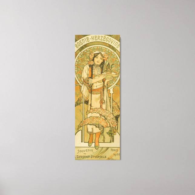 Bosnien och Hercegovina av Alphonse Mucha 1900 Canvastryck (Framsida)