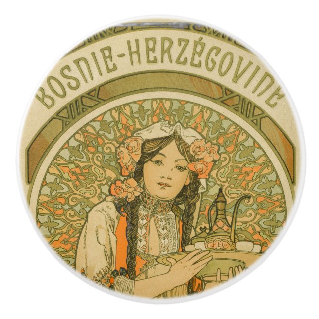 Bosnien och Hercegovina av Alphonse Mucha (1900) Knopp (Framsidan)