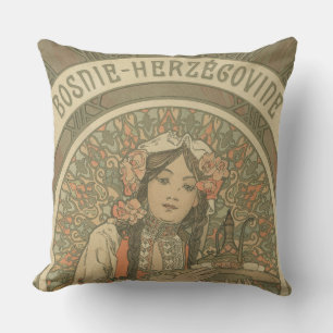 Bosnien och Hercegovina av Alphonse Mucha (1900) Kudde