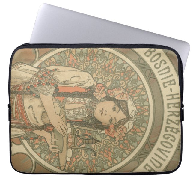 Bosnien och Hercegovina av Alphonse Mucha (1900) Laptop Fodral (Framsidan)
