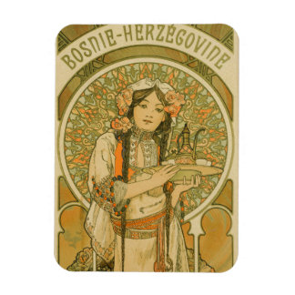 Bosnien och Hercegovina av Alphonse Mucha (1900) Magnet