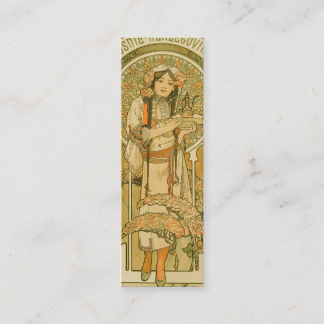 Bosnien och Hercegovina av Alphonse Mucha (1900) Mini Visitkort (Framsida)