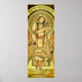 Bosnien och Hercegovina av Alphonse Mucha 1900 Poster