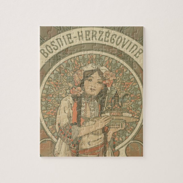 Bosnien och Hercegovina av Alphonse Mucha (1900) Pussel (Vertikal)