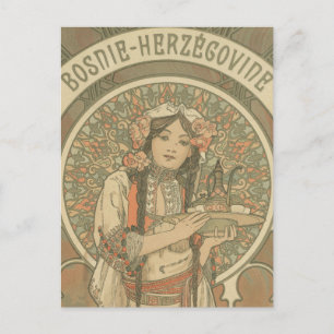 Bosnien och Hercegovina av Alphonse Mucha (1900) Vykort