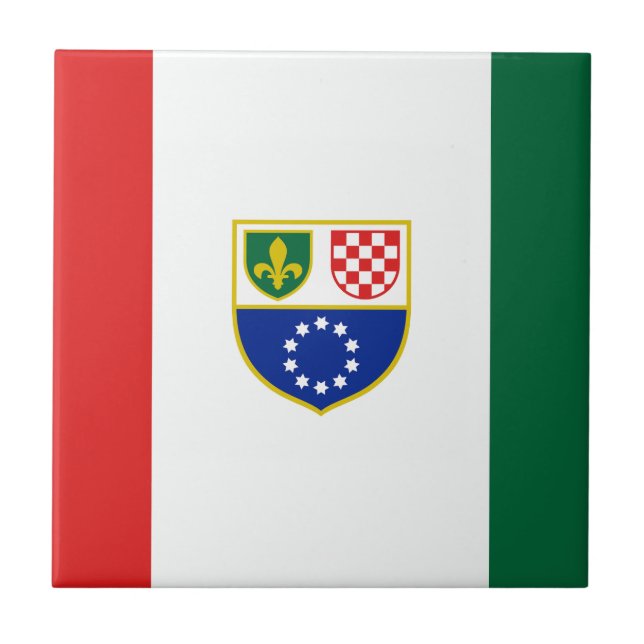 Bosnien och Hercegovina Federation Flagga Kakelplatta (Framsidan)