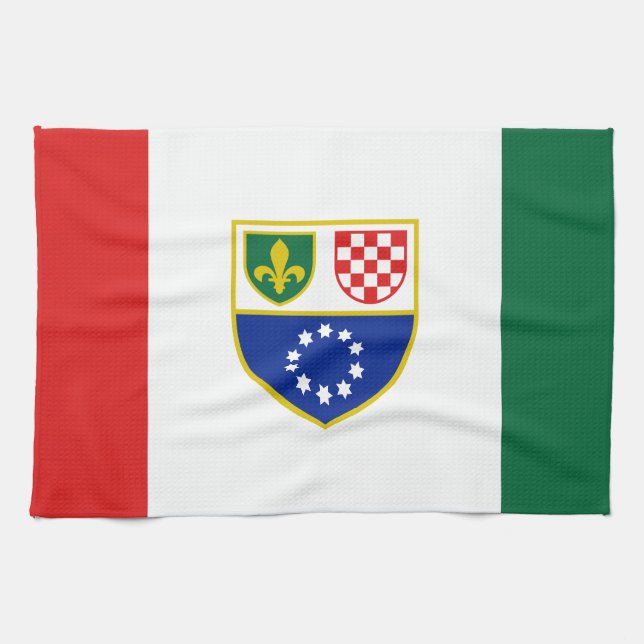 Bosnien och Hercegovina Federation Flagga Kökshandduk (Horisontell)