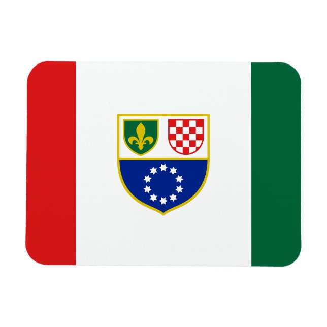 Bosnien och Hercegovina Federation Flagga Magnet (Horisontell)