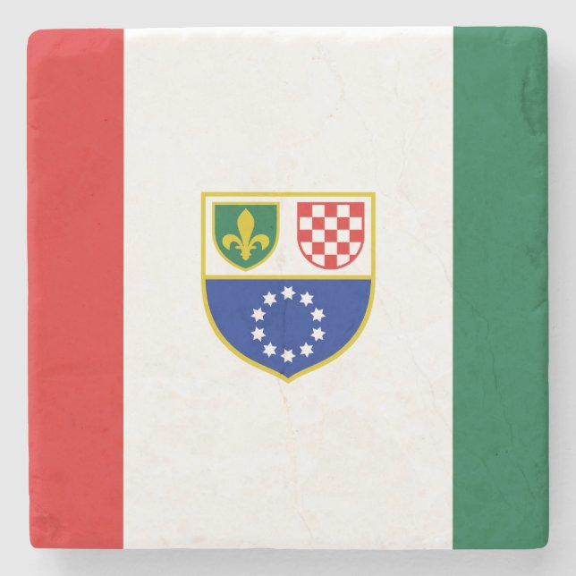 Bosnien och Hercegovina Federation Flagga Stenunderlägg (Framsidan)