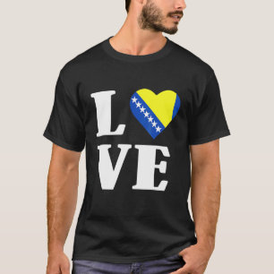 Bosnien och Hercegovina Flagga Balkans bosnier T Shirt