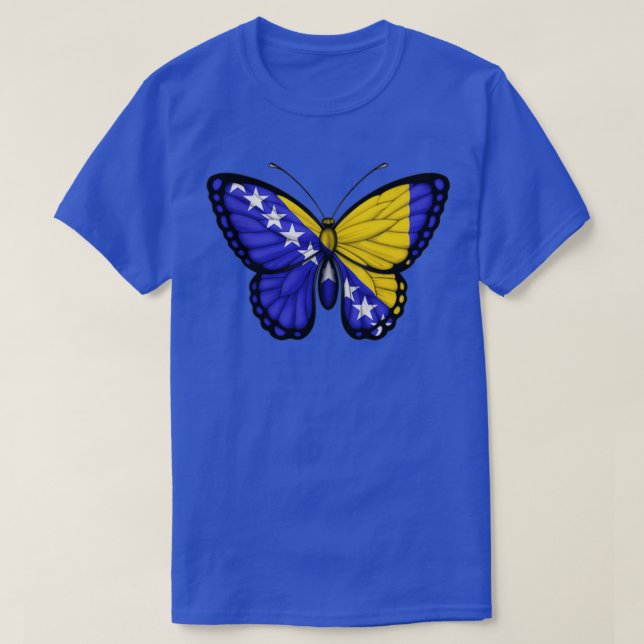 Bosnien och Hercegovina Flagga Butterfly T Shirt (Design framsida)
