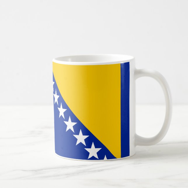 Bosnien och Hercegovina Flagga Ceramic Mugg (Höger)