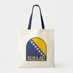Bosnien och Hercegovina Flagga Emblem Distress Tygkasse