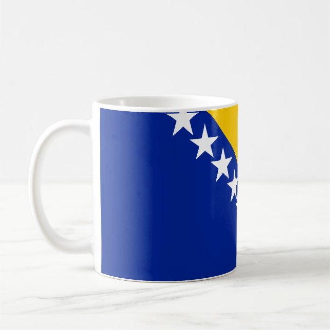Bosnien och Hercegovina-Flagga Kaffemugg (Vänster)