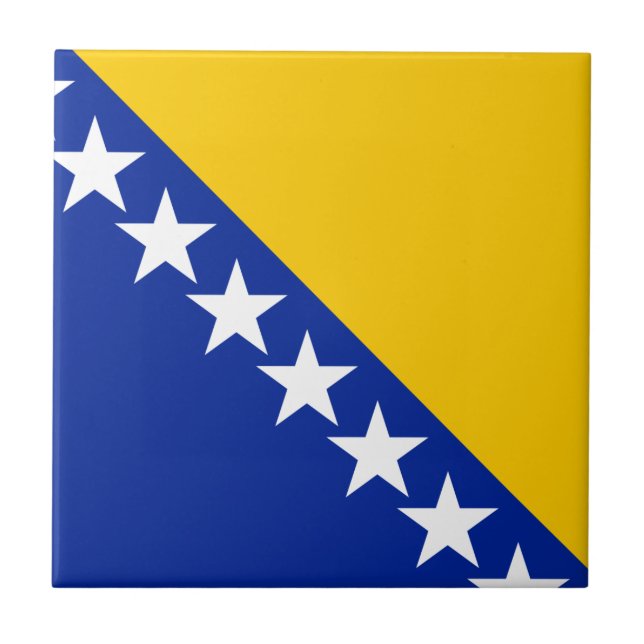 Bosnien och Hercegovina-Flagga Kakelplatta (Framsidan)