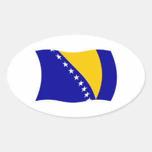 Bosnien och Hercegovina Flagga Klistermärke