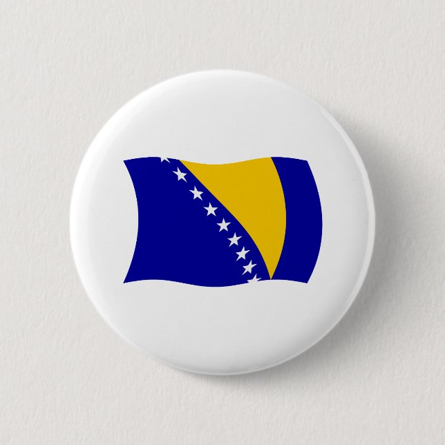 Bosnien och Hercegovina Flagga Knapp (Framsida)