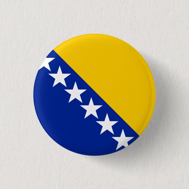 Bosnien och Hercegovina-Flagga Knapp (Framsida)