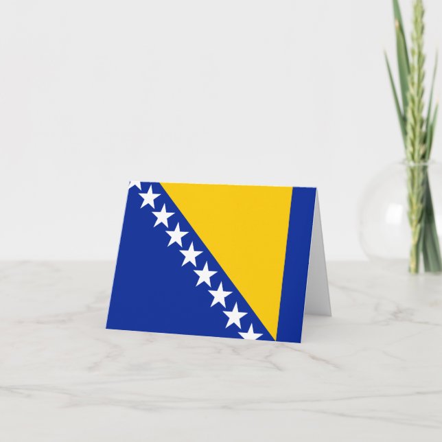Bosnien och Hercegovina-Flagga Kort (Framsida)
