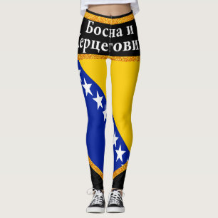 Bosnien och Hercegovina flagga Leggings