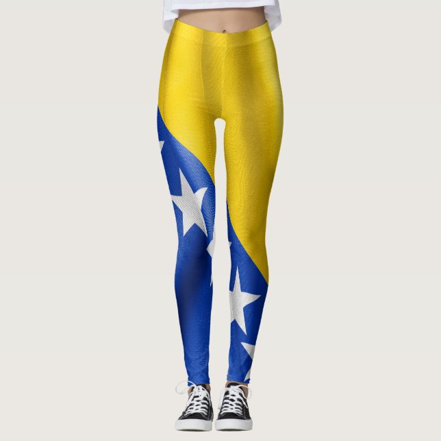 Bosnien och Hercegovina-Flagga Leggings (Framsida)