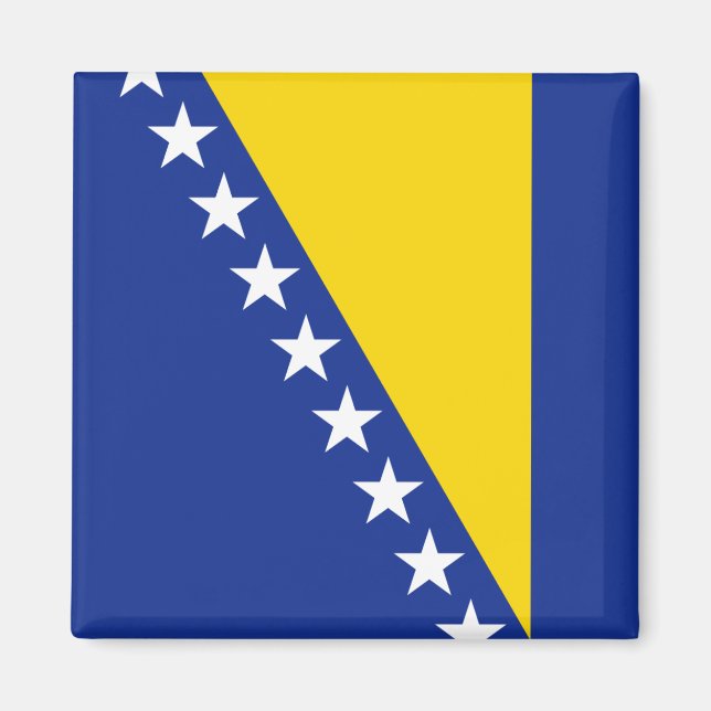 Bosnien och Hercegovina Flagga Magnet (Framsidan)
