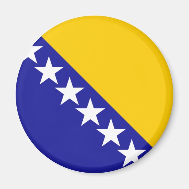 Bosnien och Hercegovina-Flagga Magnet (Framsidan)