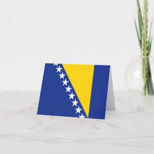 Bosnien och Hercegovina Flagga Notecard Kort