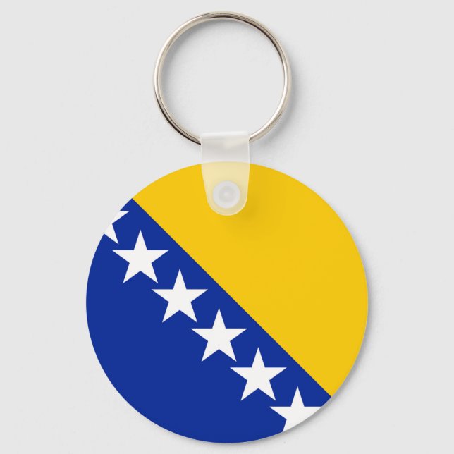 Bosnien och Hercegovina-Flagga Nyckelring (Framsida)