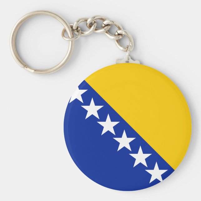 Bosnien och Hercegovina-Flagga Nyckelring (Framsidan)