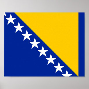 Bosnien och Hercegovina-Flagga Poster