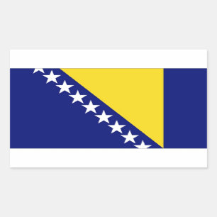 Bosnien och Hercegovina-Flagga Rektangulärt Klistermärke