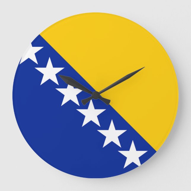 Bosnien och Hercegovina-Flagga Stor Klocka (Framsida)