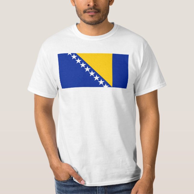 Bosnien och Hercegovina-Flagga T Shirt (Framsida)