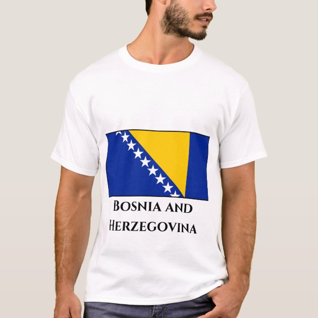 Bosnien och Hercegovina-Flagga T Shirt (Framsida)